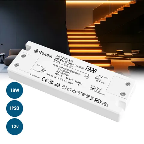 Driver LED VDI18W 18W 12v IP20
