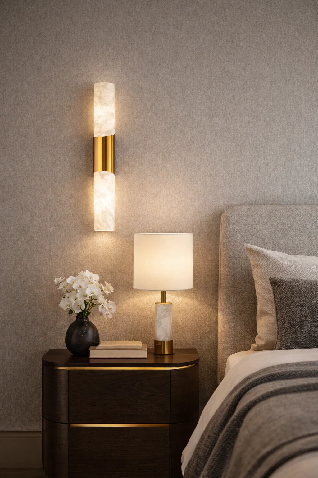 Wall light Aragon W1 Alabaster Spanish Marble LED 10W CCT BRS