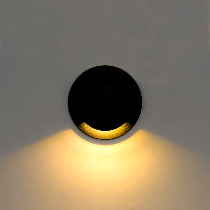 Step Inground light Dome LED 3W 3CCT HV2871T-BLK-12V