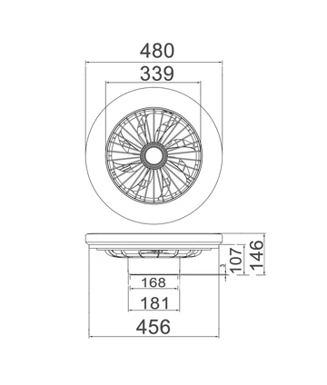 Ceiling Fan Viftu DC 15 Low Profile 40W 3CCT LED WHT