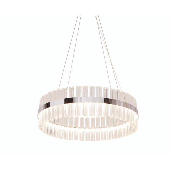 Pendant lamp Elisse crystal LED 30W 3K D60 CHR