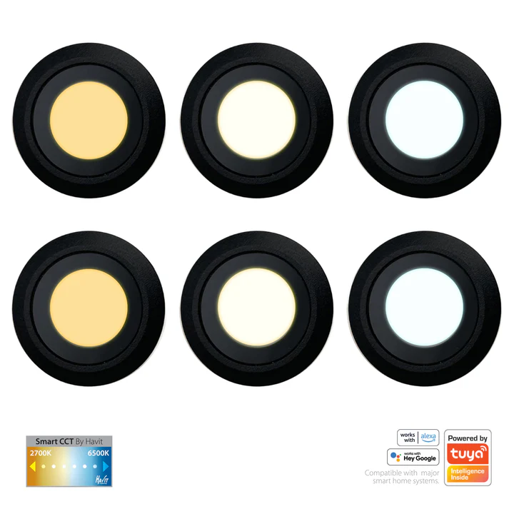 Deck lights FLAME DIY KIT 12V LED HV2826CCT-BLK CCT WIFI BLK