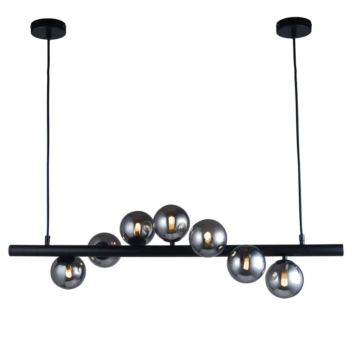 Pendant lamp Midday 7L Bar BLK