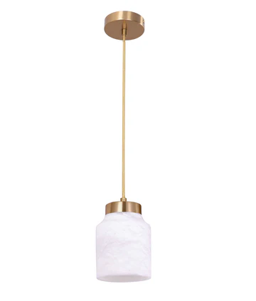 Pendant Lamp Tufo Jar Alabaster E27 BRS