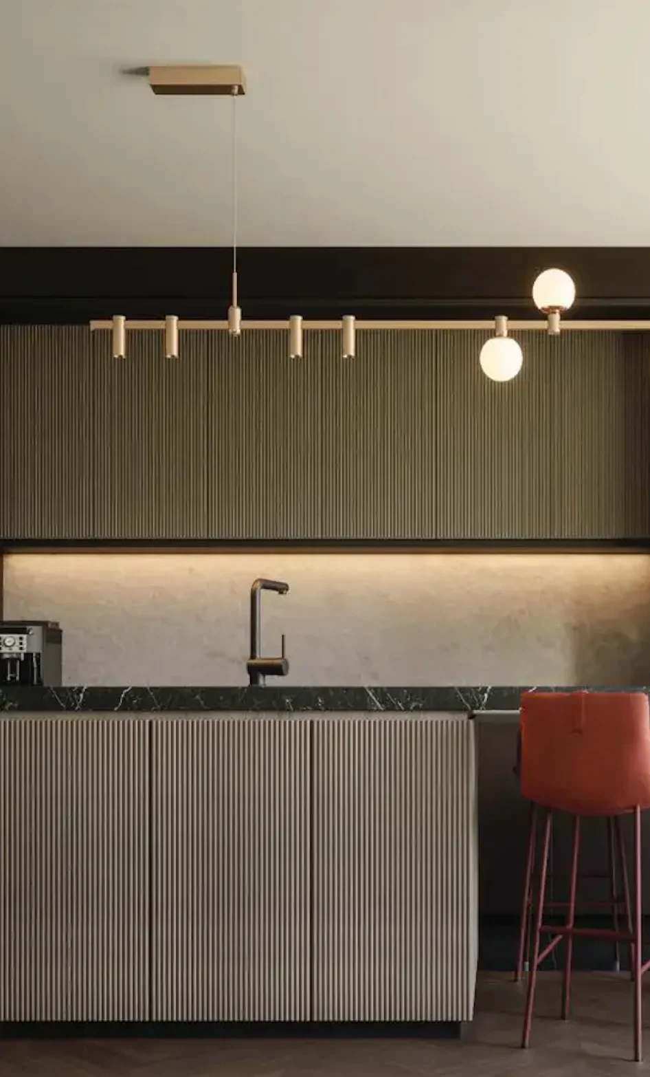 Linear pendant Gold track Modern 1 Z4000 2M LED 42W 3K