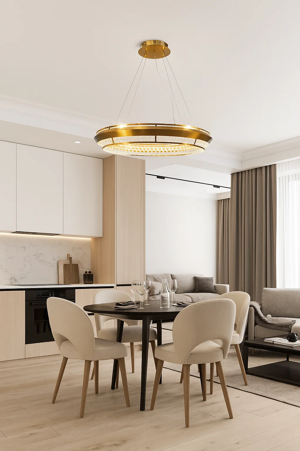 Pendant lamp Royal Crystal LED 48W CCT Dim D80 GL remote