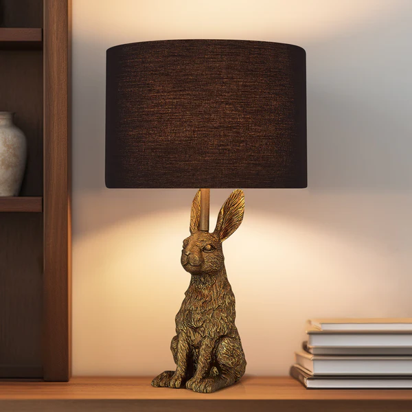Table Lamp Rabbit Sitting Gold
