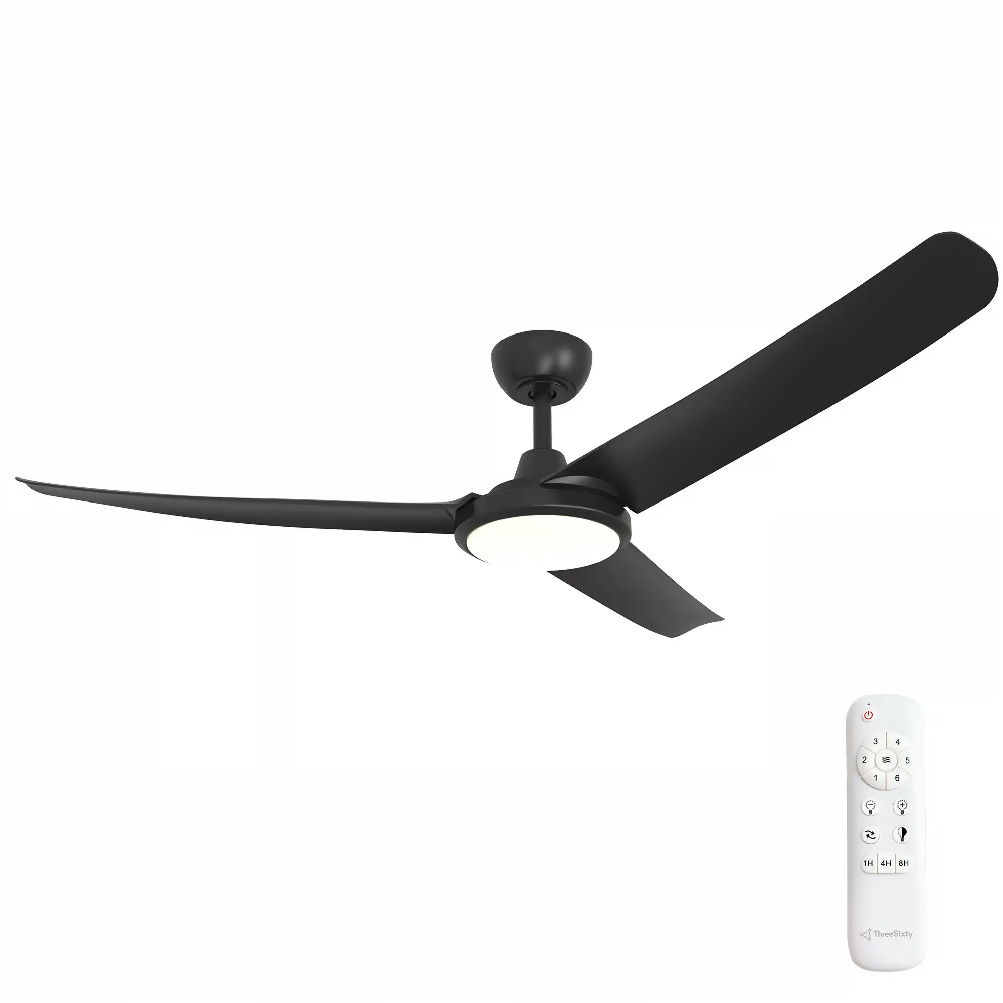Ceiling Fan Flatjet 3-4-5 blades LED 24W CCT BLK 52