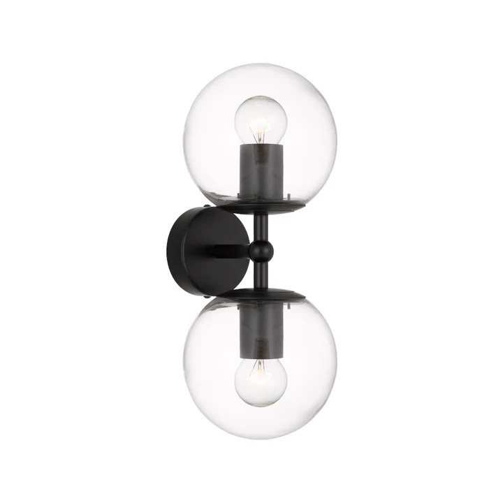 Wall light ETERNA 2 E27 H37 IP44 BKCL