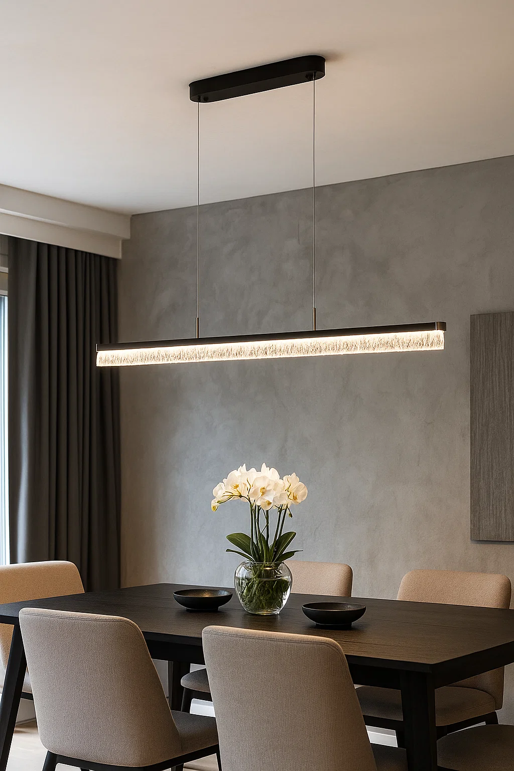 Pendant lamp Brystol Crystal LED 24W 3CCT L120 BLK