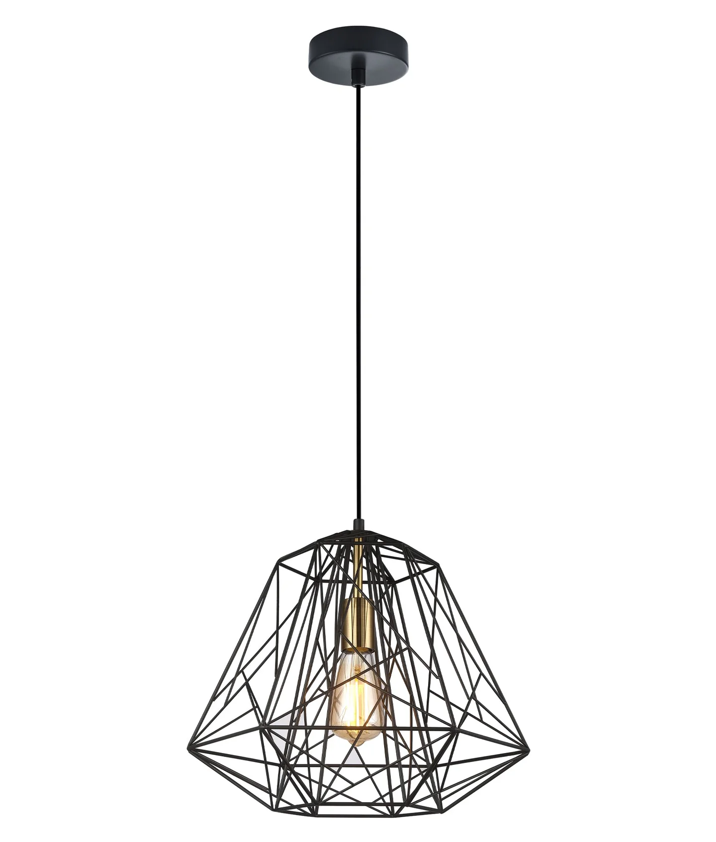 Pendant lamp MARTE Geometric Design Black