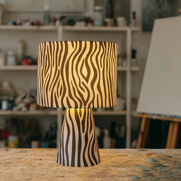 Table lamp Momo Zebra E27 BL