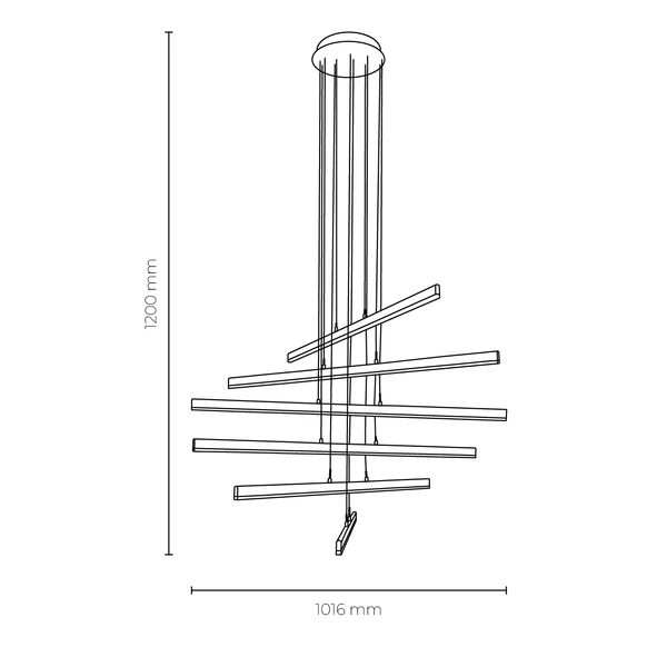Pendant lamp Cavo LED 96W 3K BL