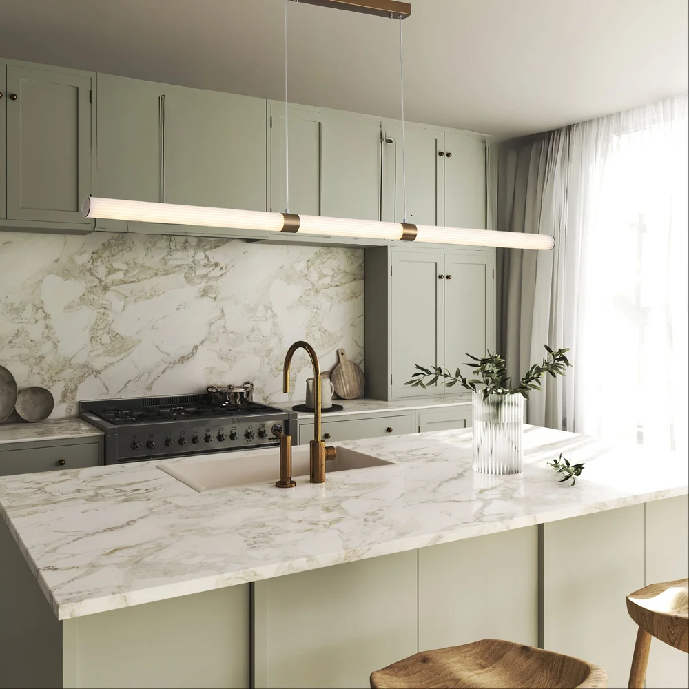 Linear light MAXWELL Ribbed L150 LED 30W 3CCT BNZ