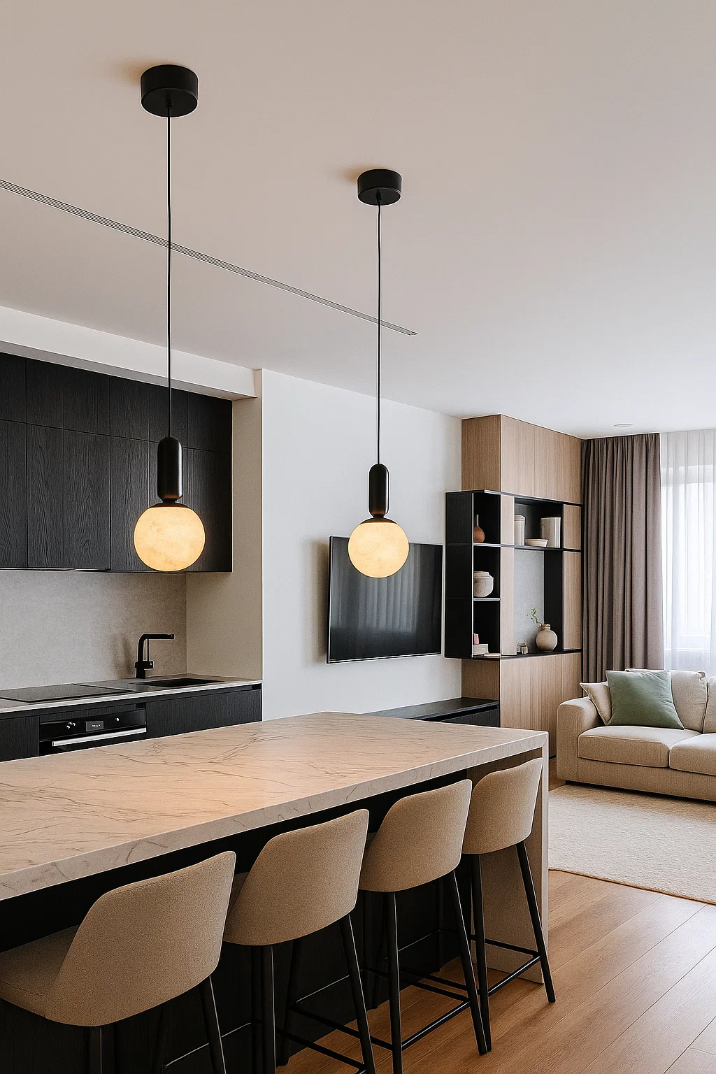 Pendant lamp Saturn Alabaster Spanish Marble LED 11W 3K BL