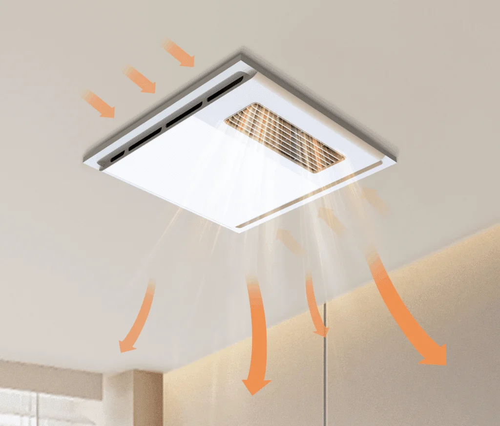 Exhaust fan Heatcore 4-in-1 Retrofit Line Bathroom Heater 3CCT 12W LED WHT