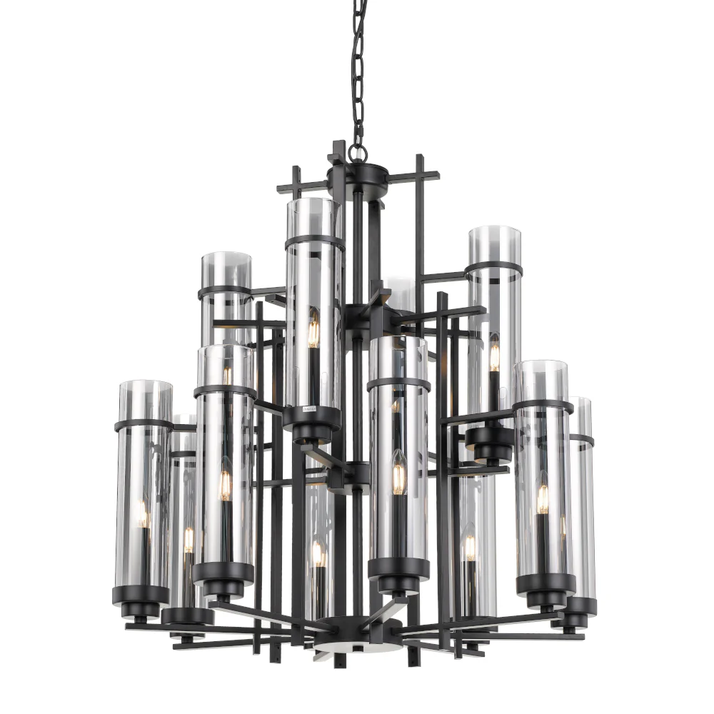 Pendant BURGESS 12 Lights BLK