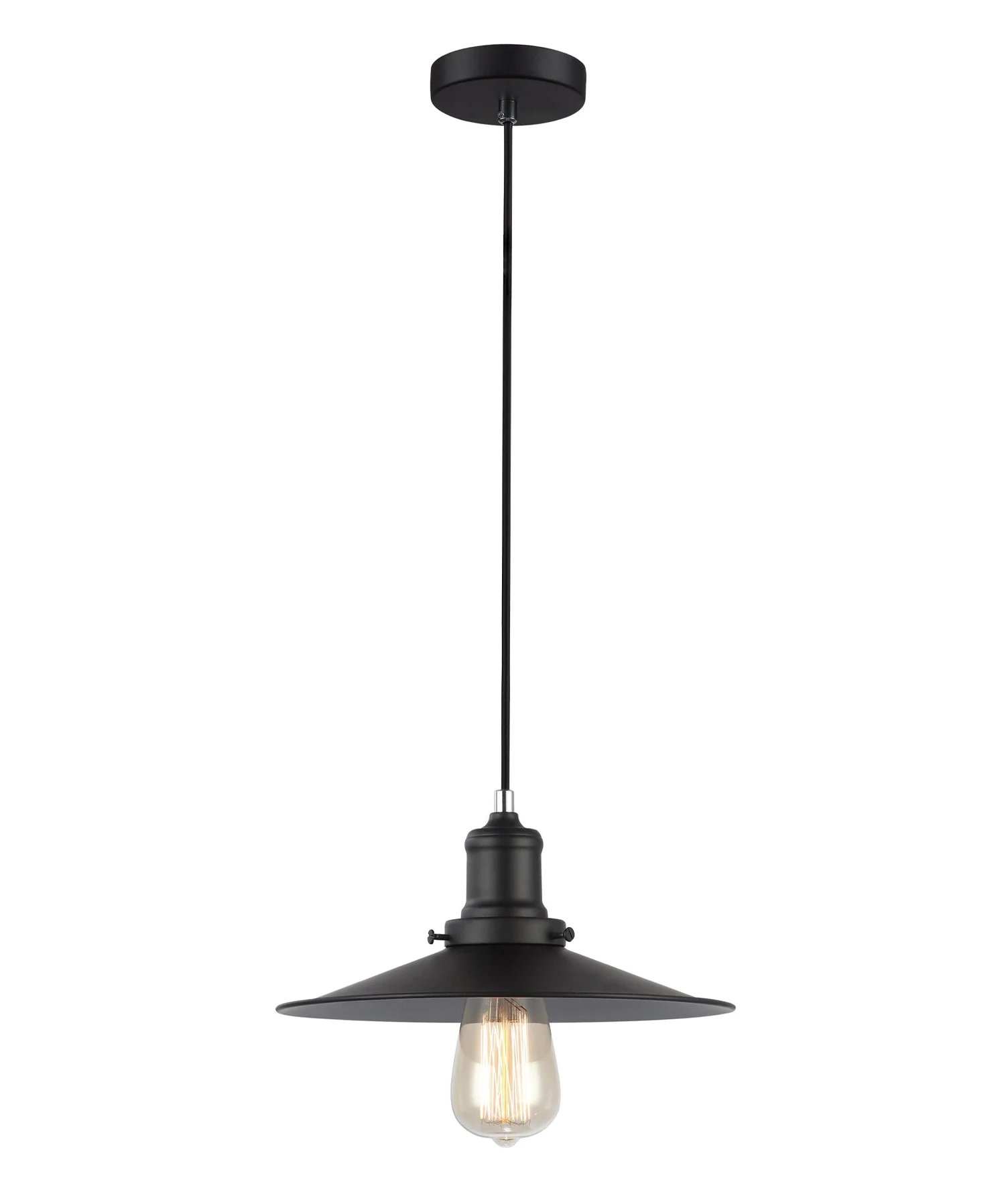 Pendant lamp Piatto E27 Small black
