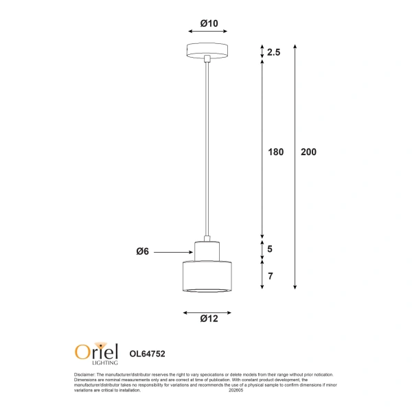Pendant lamp Tibur 120 E14 Travertine
