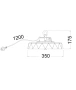 High Bay light Hibtri2 LED 200W 3CCT IP65