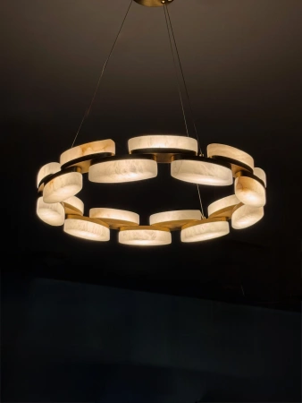 Pendant lamp Millares P2 Alabaster Spanish Marble D80 LED 72W CCT Dim BRS