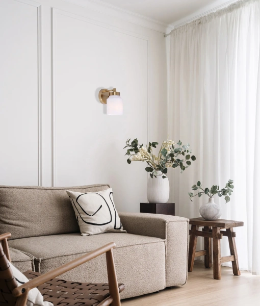 Wall Light Tufo1 Jar Alabaster E27 BRS