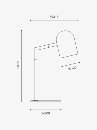 Table lamp Pia Charcoal Grey