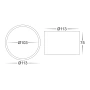 Surface downlight Nella WHT 3CCT LED 12W IP54