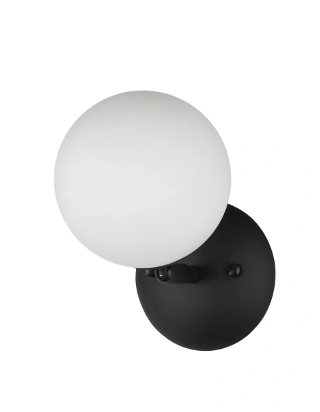 Wall light PASADENA-A1 Black-Opal Glass
