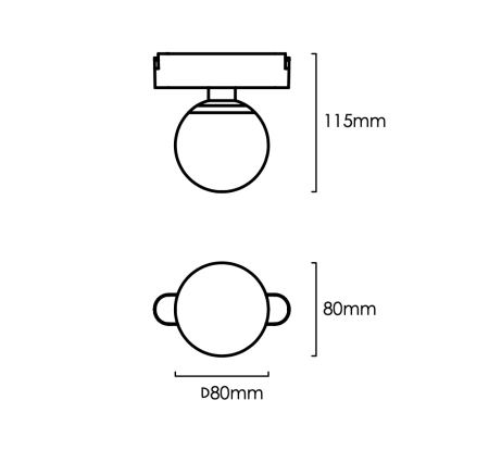 Track Clear Ball Z5090-6.36.CCT.BK 24V 6W WIFI