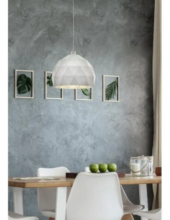 Pendant lamp Roccaforte E27 D30 WHT