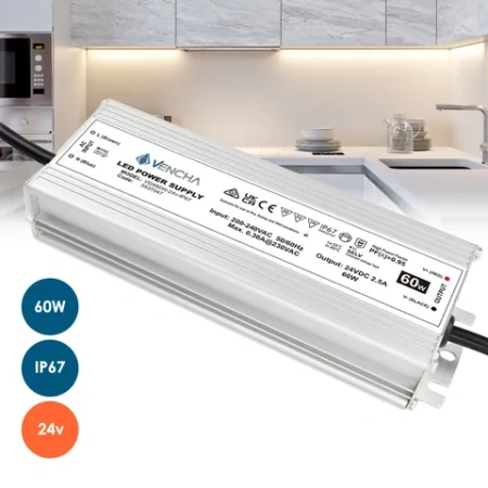 Driver LED VDX60W 60w 24v IP67