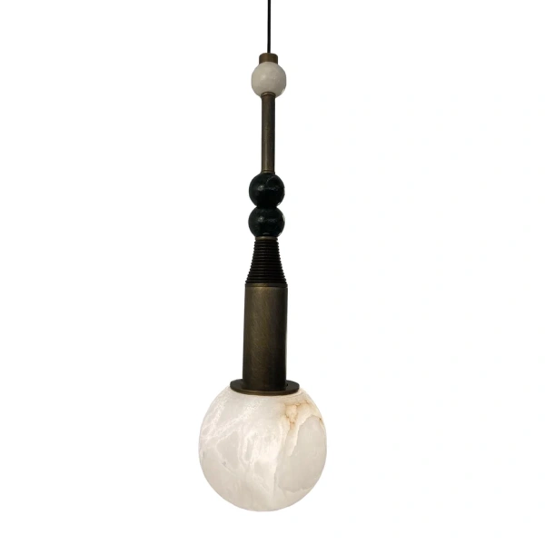 Pendant lamp Moreno Double Marble D10 BRZ