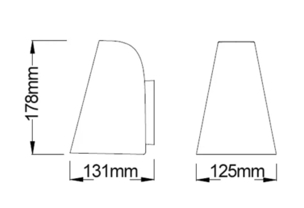 Wall lights TORQUE 1 Cone Shape IP44