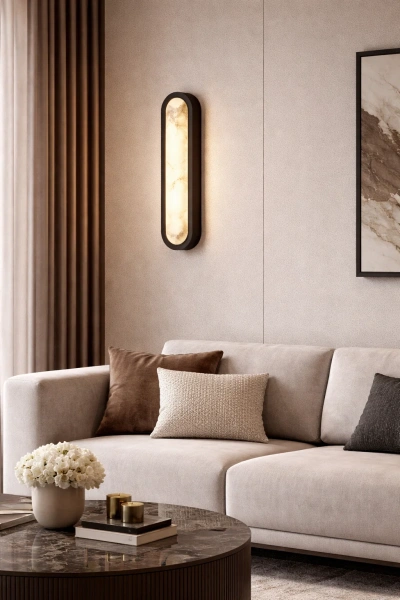 Wall light Selento Alabaster Marble LED 13W 3K H40 AB