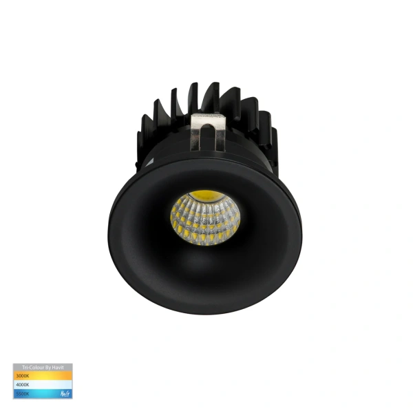 Recessed Downlight Niche Round Mini LED 3W 3CCT IP54 BLK