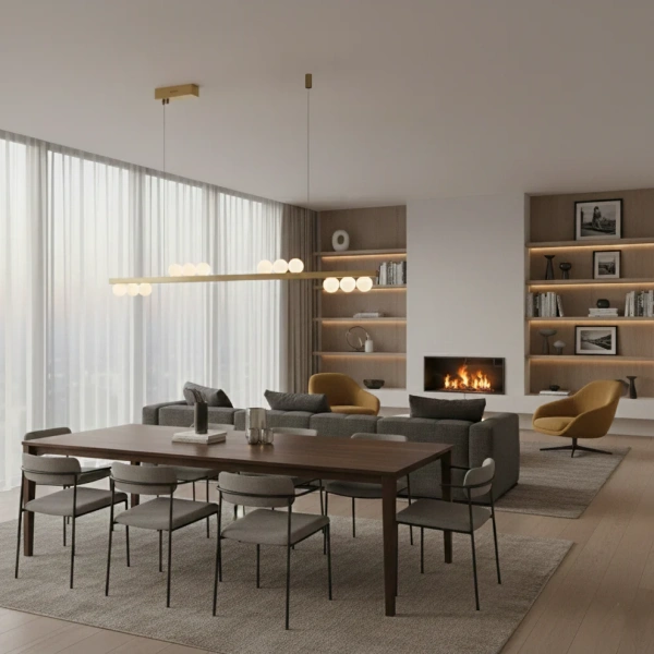 Pendant lamp Aurion Marble L150 BRS