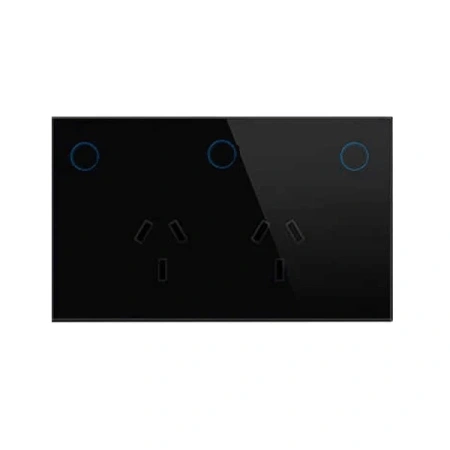 Double Powerpoint Zigbee Wifi with switch BLK
