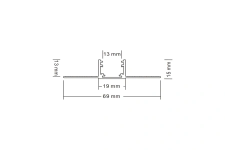 Recessed track MUSE black 48V L200