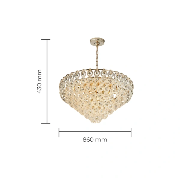 Pendant lamp Lumo D86 E14 BRS