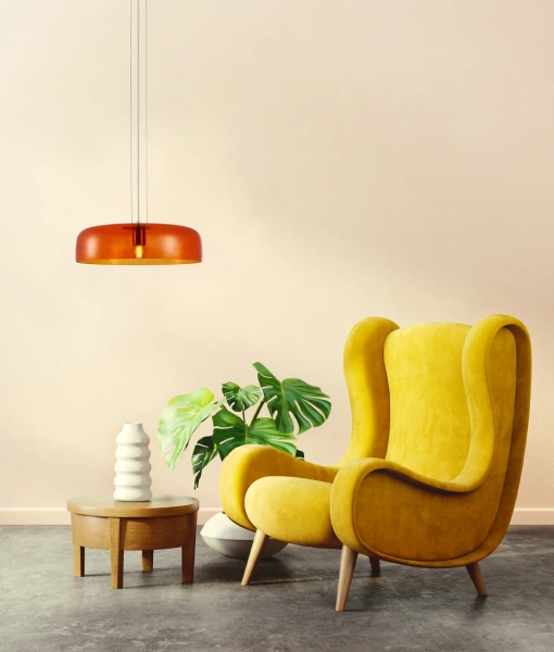 Pendant lamp GELATINA2 E27 D42 OR