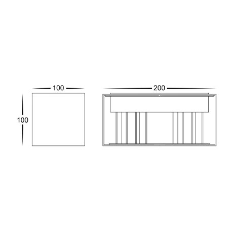 Wall light Versa WHT Square Up-Down HV36582T-WHT-SQ IP65