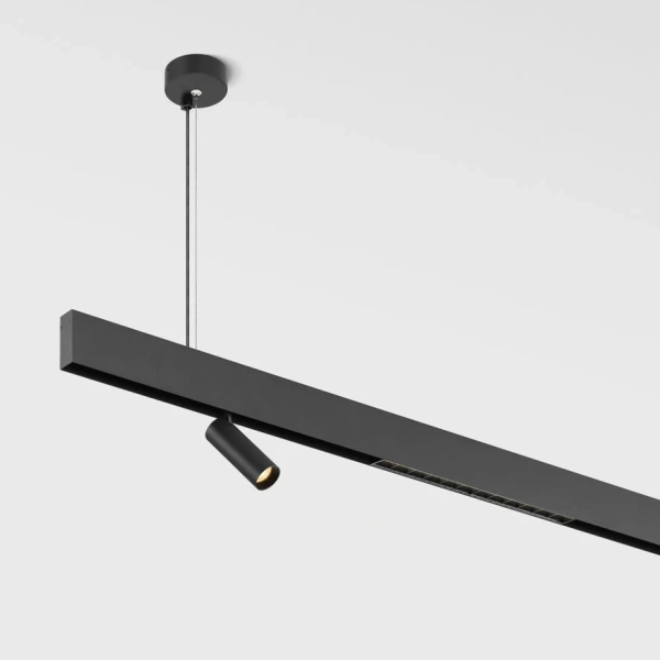 Linear pendant track set Edge for Kitchen 2M 2lt LED 18W BLK