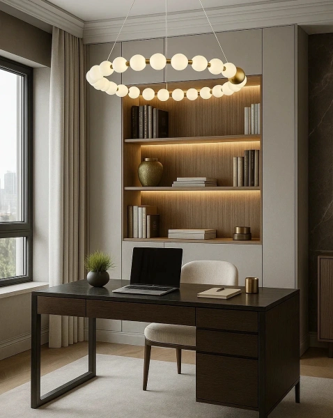 Pendant lamp Cloud P52 D80 LED 25W 3CCT BRS