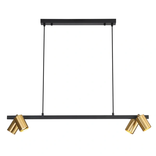 Pendant lamp BRIDGE 4 GU10 BLACK-SATIN BRASS
