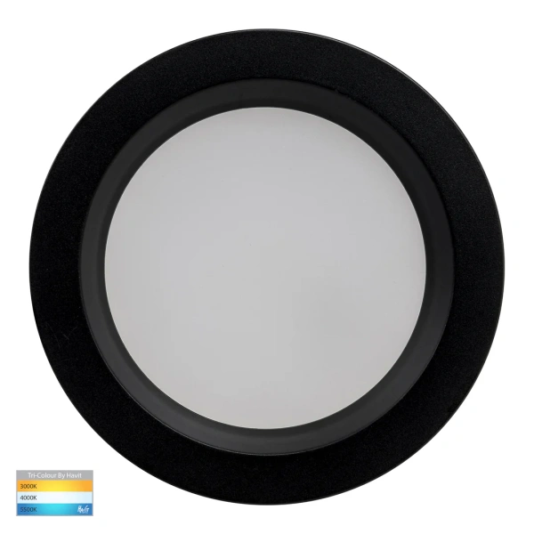 Recessed downlight Polly Polycarbonate BLK Fixed 3CCT LED 8W IP BLK