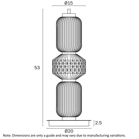 Table lamp Torso H53 LED 18W 3K BRS