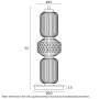 Table lamp Torso H53 LED 18W 3K BRS
