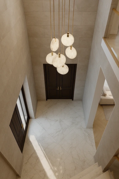 Pendant lamp Villastar 6 Alabaster Spanish Marble LED CCT Dim BRS
