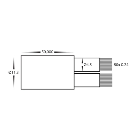 Garden Cable - 50m Roll 2x4mm HV9995-4.0